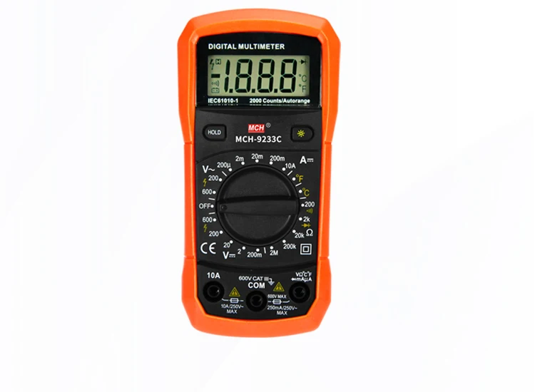 MCH Высокое качество цифровой мультиметр MCH-9233B 2000 отсчетов R 20MΩ 9V6F22 батарея