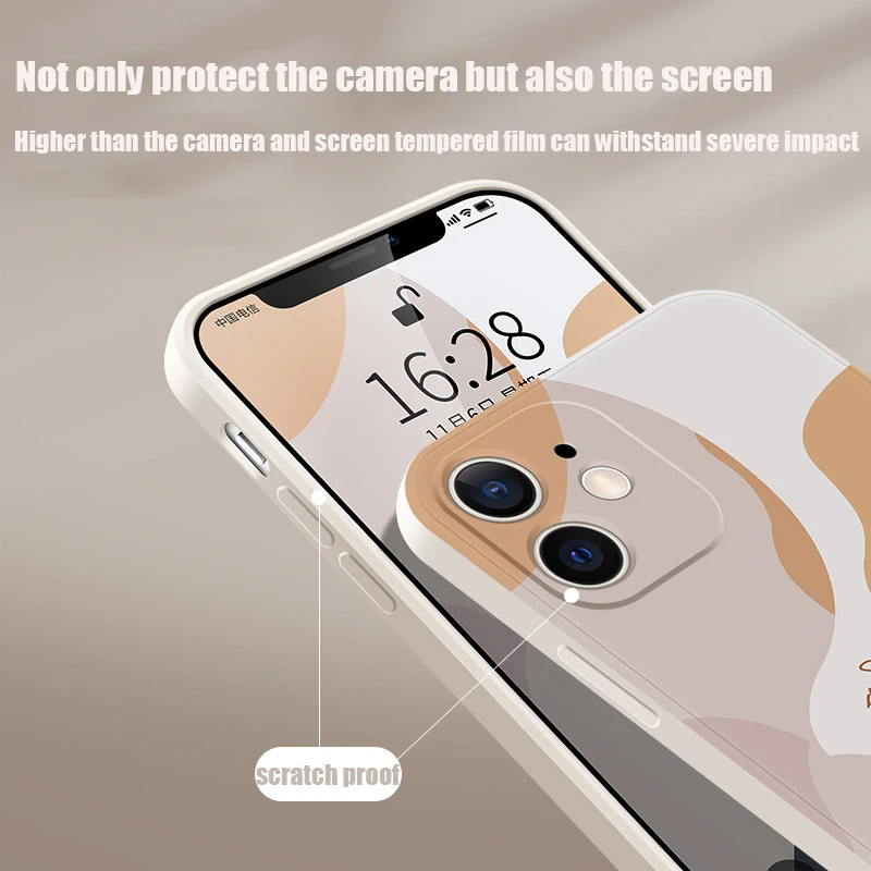 Оригинальный чехол с жидкостью для iPhone 2020 11 12 Pro X XR XS Max 7 6 8 6S Plus полное покрытие -