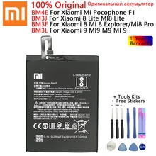 100% Original Battery BM4E BM3J BM3F BM3L For Xiaomi 9 MI 9 Mi 8 Explorer Mi8 Pro mi 8 Lite MI8 MI Pocophone F1 Phone Battery