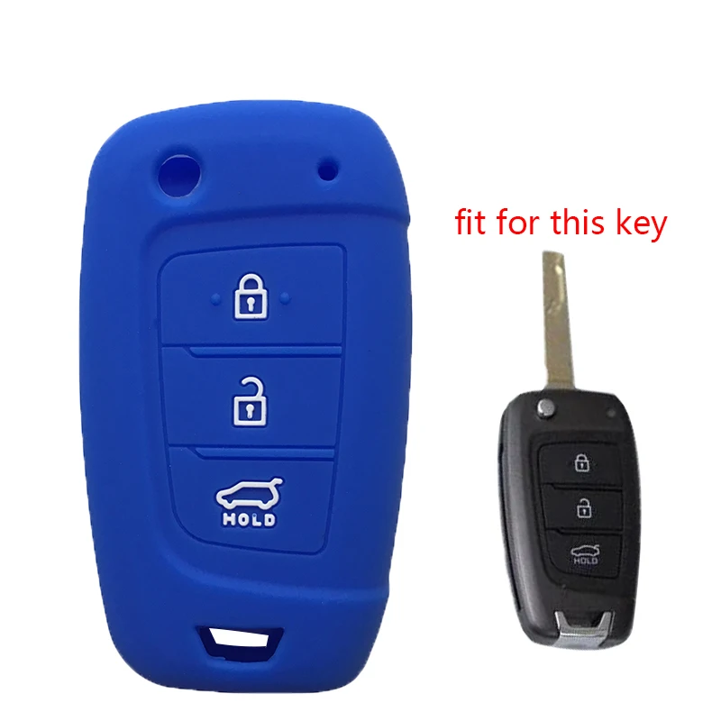 Силиконовый чехол для ключей с дистанционным управлением hyundai Solaris 2017 Santa Fe Elantra
