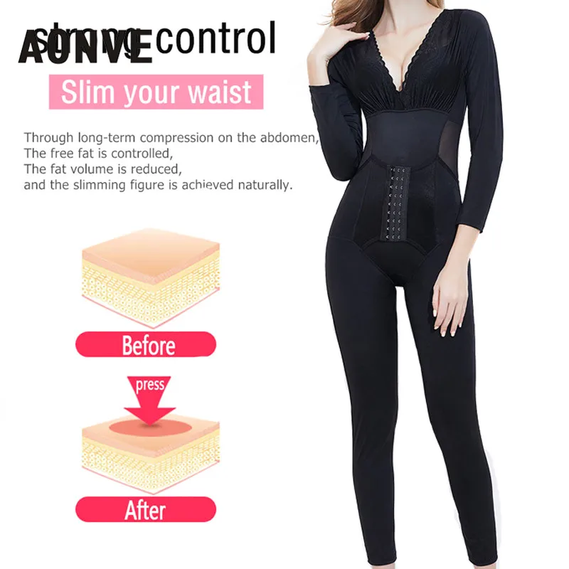 Aonve Sexy Lingerie Body Shaper Women Waist Trainer Lift Buttocks Corst Slimming Underwear Lace Bodysuit Bodyshaper |