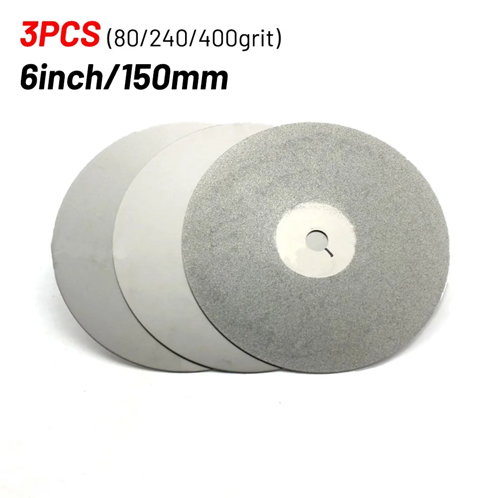 

1/2 Inch Grinding Disc 80/240/400 Grits 3pcs Diamond Coated Flat Hot New