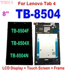 ЖК-дисплей AAA + 8 дюймов для Lenovo Tab 4 8504 ТБ 8504, ЖК-дисплей с сенсорным экраном в сборе с рамкой для Lenovo 8504 8504F 8504X TB-8504N LCD