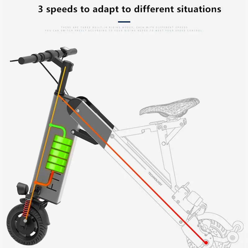 X-Front Ebike мини складной электрический мотоцикл Сверхлегкий портативный литиевый