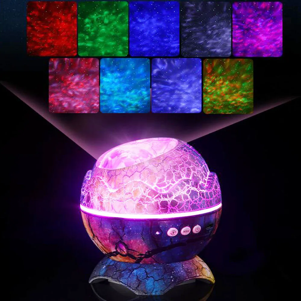 Светодиодный Рождественский проектор Aurora Galaxy ночник музыкальный динамик с Bluetooth