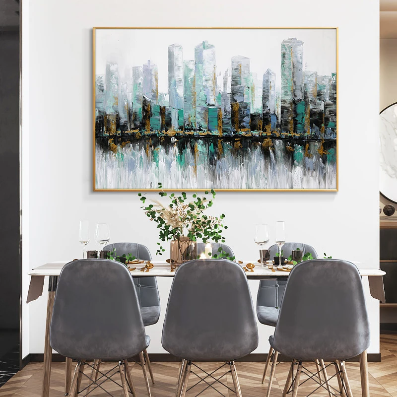 Abstract Modern City Canvas Painting On The Wall Landscape Posters And Prints Art Pictures For Living Room Home Decor | Дом и сад
