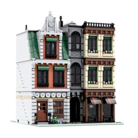 authorized 4157pcs moc 37229 modular downtown architectural bricks street view building block kit designed by peeters kevin