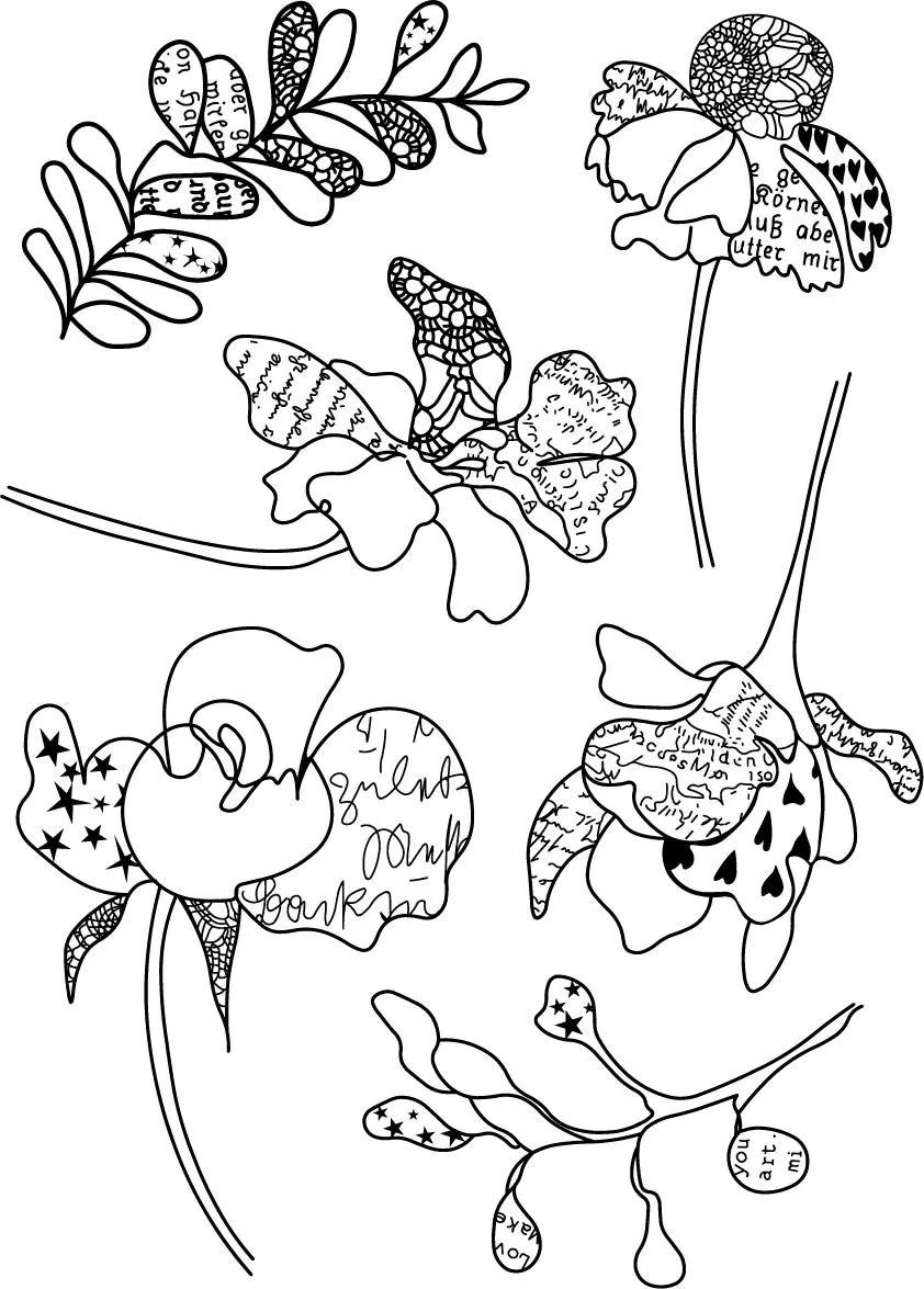 Цветочные прозрачные штампы для скрапбукинга сделай сам/изготовления