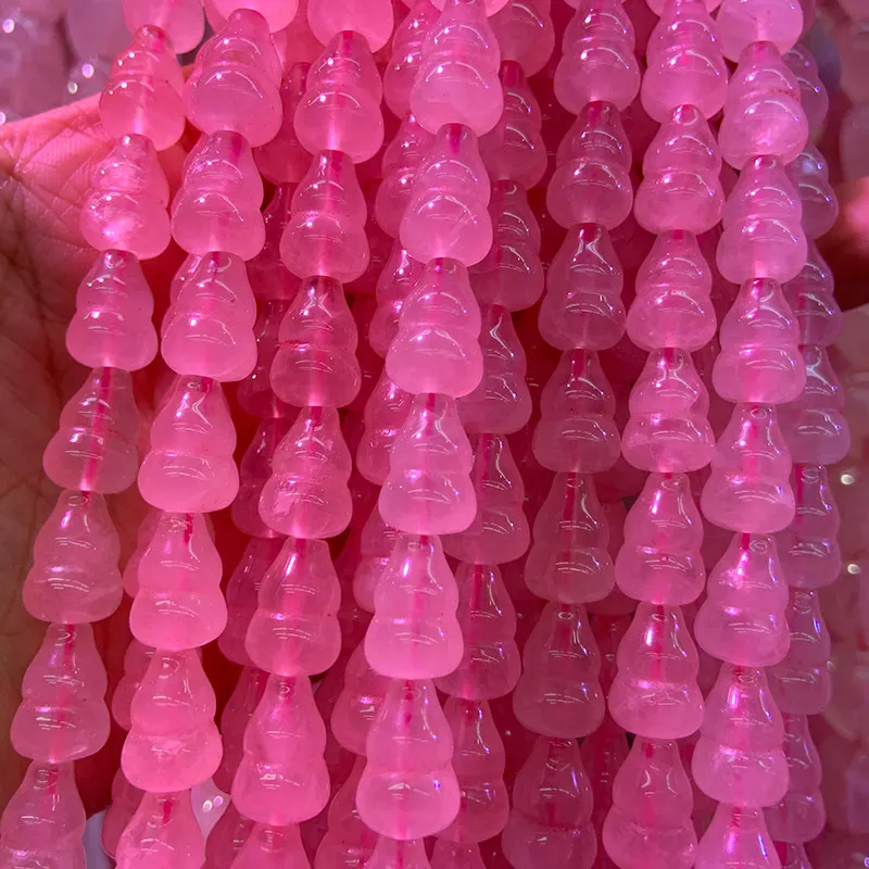 

9x13mm Natural Rose Quartzs Beads 15'' Gourd Shape DIY Loose Beads For Jewelry Making Beads Women Bracelet Necklace Earring Gift