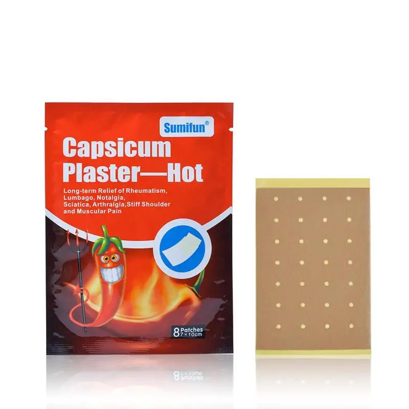

8Pcs/bag Pepper Hot Pain Relief Plaster Back/neck/shoulder Chinese Herbal Medical for Joint/arthritis Patch