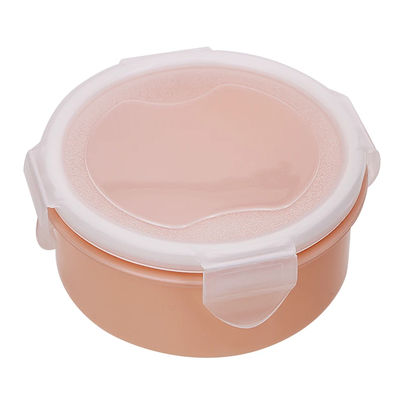 round pink Портативная коробка для бенто ланч-боксы для детей для пикника PP герметичные контейнеры для хранения еды с крышкой - Цвет: round pink