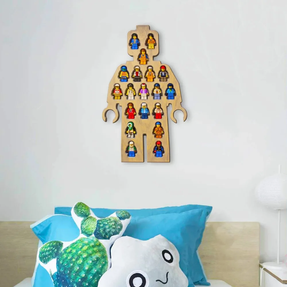 Estante de madera para almacenamiento de juguetes, estanter&iacute;a de pared para guarder&iacute;a, dormitorio de ni&ntilde;os, Robot, regalo de Navidad-1