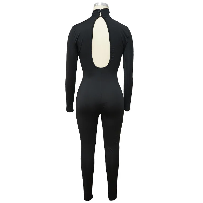 

Womens Jumpsuit Solid Color Mesh See-through Sexy Hollow Out Bodycon New Arrival Corset Rompers Plus Size Jump Suit