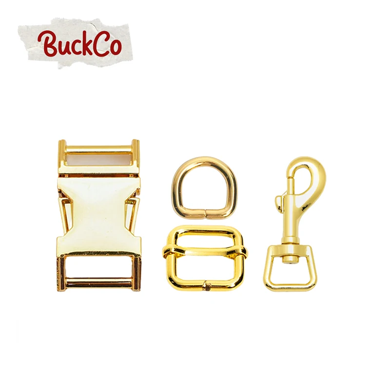 15 мм Желто-золотистый (металлическая пряжка + Регулируемая D-кольцо металлическая