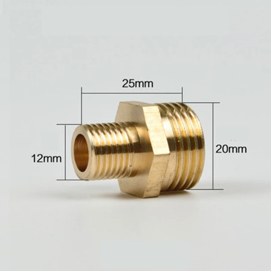

1/2" BSP male Turn 1/4" BSP Male Reducer Brass Pipe Fitting Connector Coupling Adapter