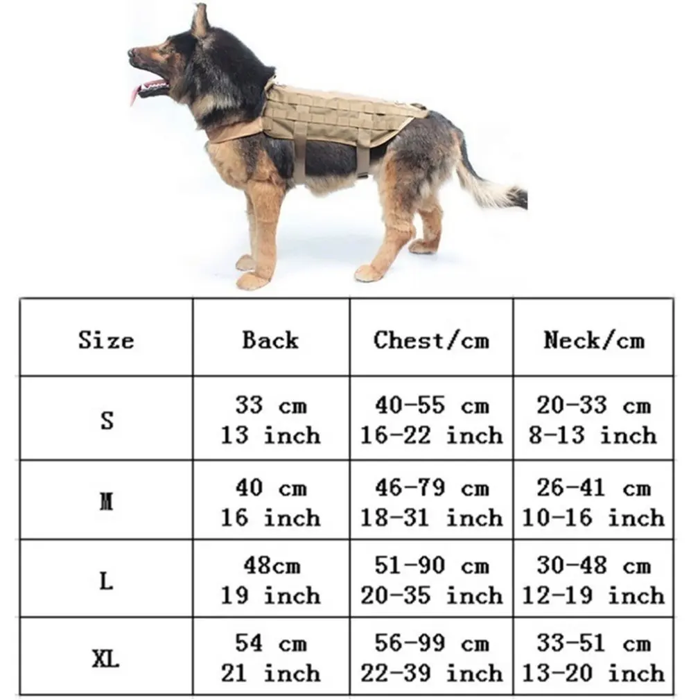 

Dog Vest Pet Traction Vest Large Dog Tactical Vest Training Equipment Police Dog Combat Uniform Professional