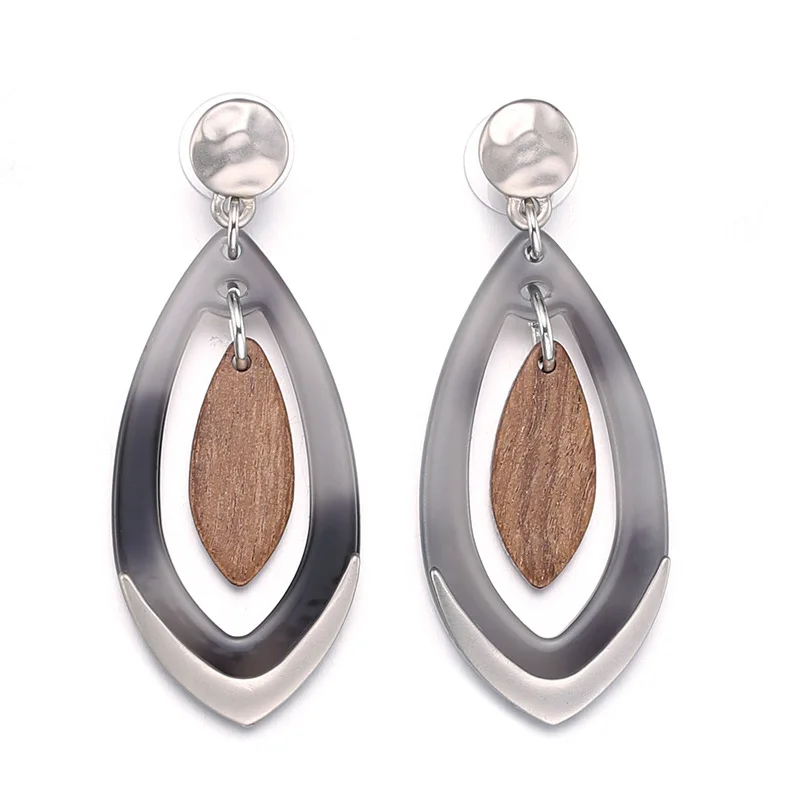 Корейские Большие Длинные акриловые ногти Висячие серьги для женщин винтажные в