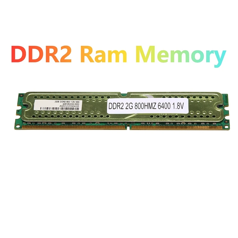 

Оперативная память DDR2 2 Гб, оперативная память 800 МГц PC2 6400 240 контактов 1,8 в DIMM с охлаждающим жилетом для AMD, оперативная память для настольног...