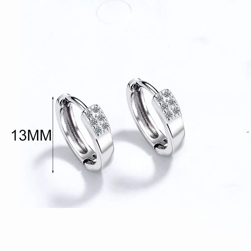 Женские серьги кольца из серебра 925 пробы с кристаллами|Серьги-кольца| |