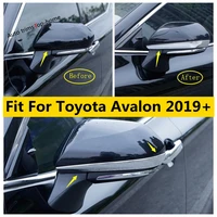 side door rearview mirror strip streamer decoration cover trim for toyota avalon 2019 2021 abs chromium accessories exterior