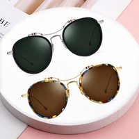 polarized sunglasses thom brand fashion tb s815 titanium round sun glasses for men women uv400 retro driving eyeglasses