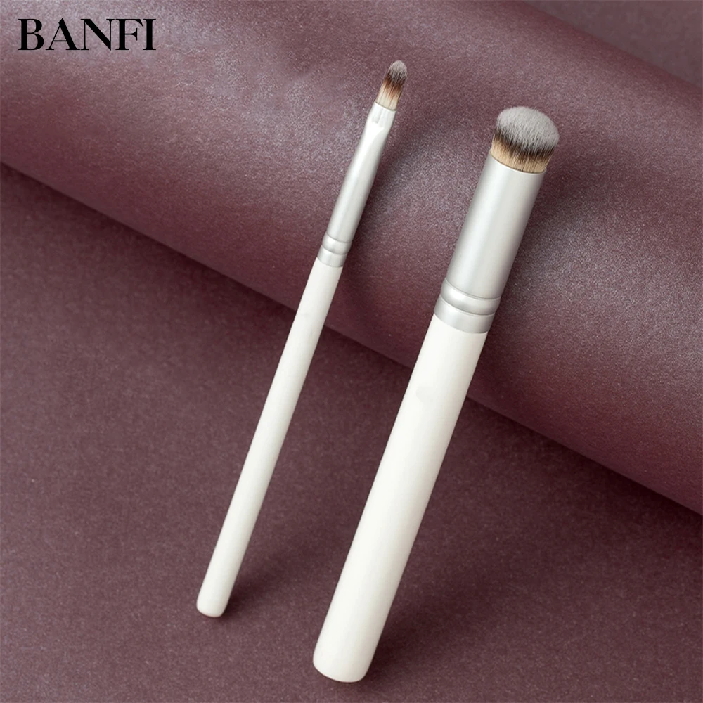 

BANFI 270 White Concealer Brush Set Precise Cover Acne Marks Dark Circles 0.03 mm Artificial Fiber Wool Cosmetic Makeup Tool