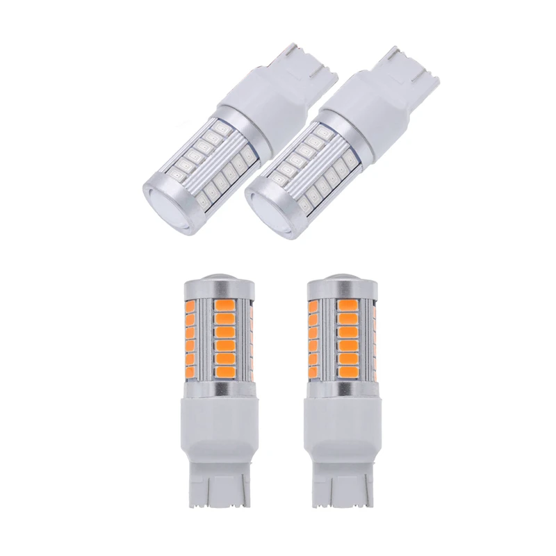 

4Pcs 7443,T20 Led Bulbs 900 Lumens Super Bright Turn Signals Light Brake Stop Parking Light Back Up Reverse Light Tail Light Bul