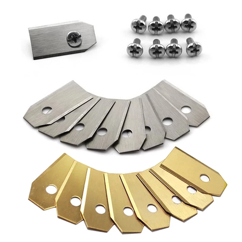 

35*18*0.6mm Lawn Robot Blade Gold Silver Lawn Mover Replacement Blade For Gardena Husqvarna Automower yardforce Garden Tools