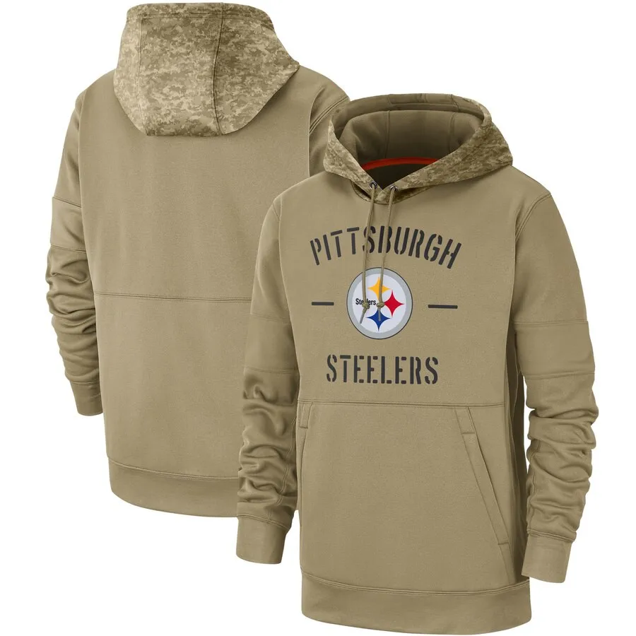 

Pittsburgh Men Women American football Sweatshirt Steelers Salute to Service Sideline Therma sports Pullover Hoodie oversized