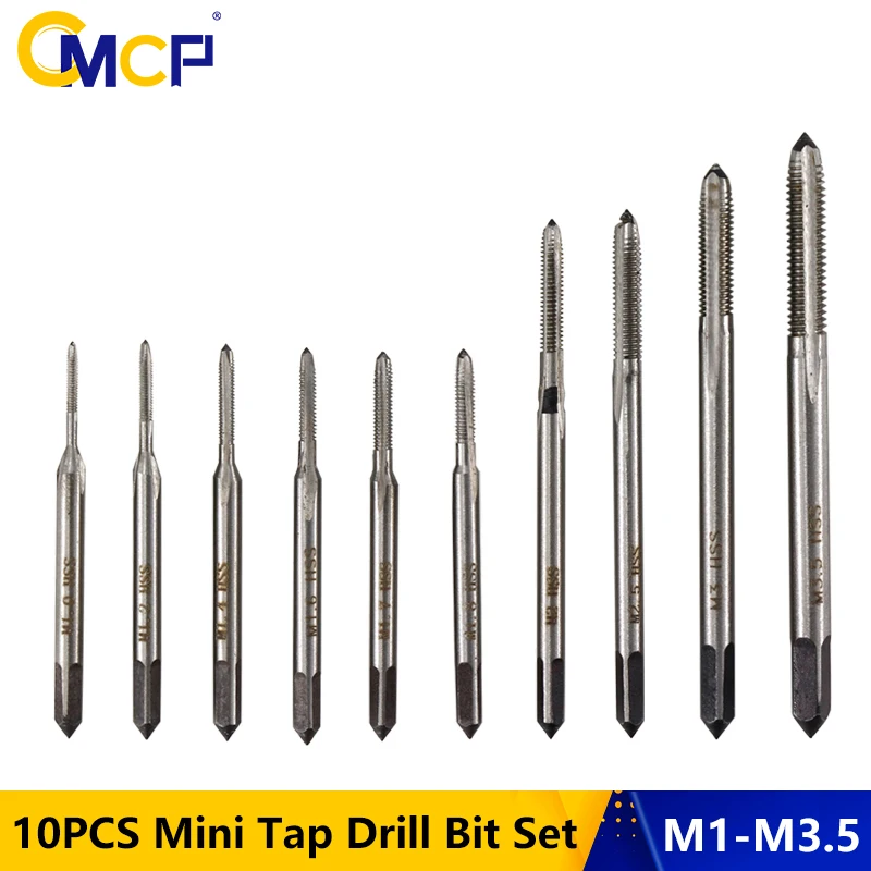 Куги 10 шт. прямые винтовой краны высокопрочная сталь HSS M1 M1.2 M1.4 M1.6 M1.7 M1.8 M2 M2.5 M3 M3.5