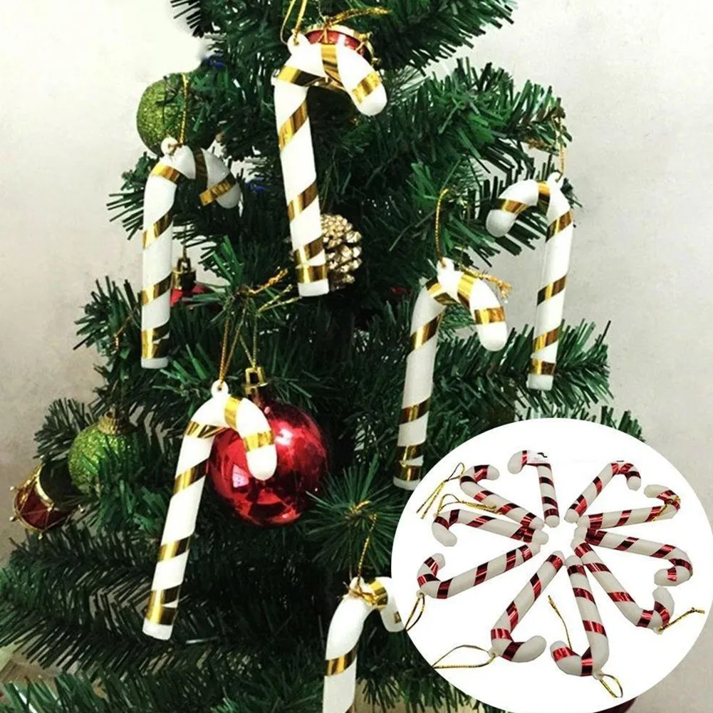 

Christmas Hanging Candy Cane Christmas Tree Ornaments Crutch Pendant Decor