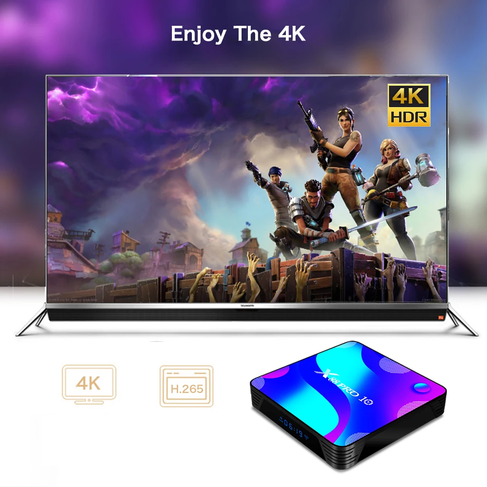 X88 PRO 10 Android 11 Smart TV Box PRO10 4K медиаплеер двойной Wifi телеприставка RK3318 четырехъядерный