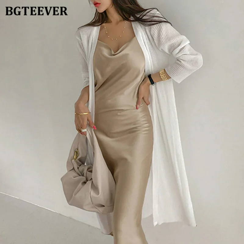 BGTEEVER элегантное платье с вырезом лодочкой на бретельках женское летнее