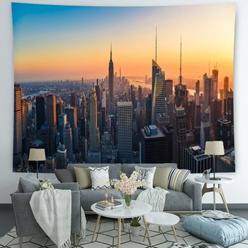 

Печатный город красивая ночная сцена Большой Настенный Гобелен дешевый хиппи богемный Гобелен Мандала настенная Ткань Искусство домашний ...