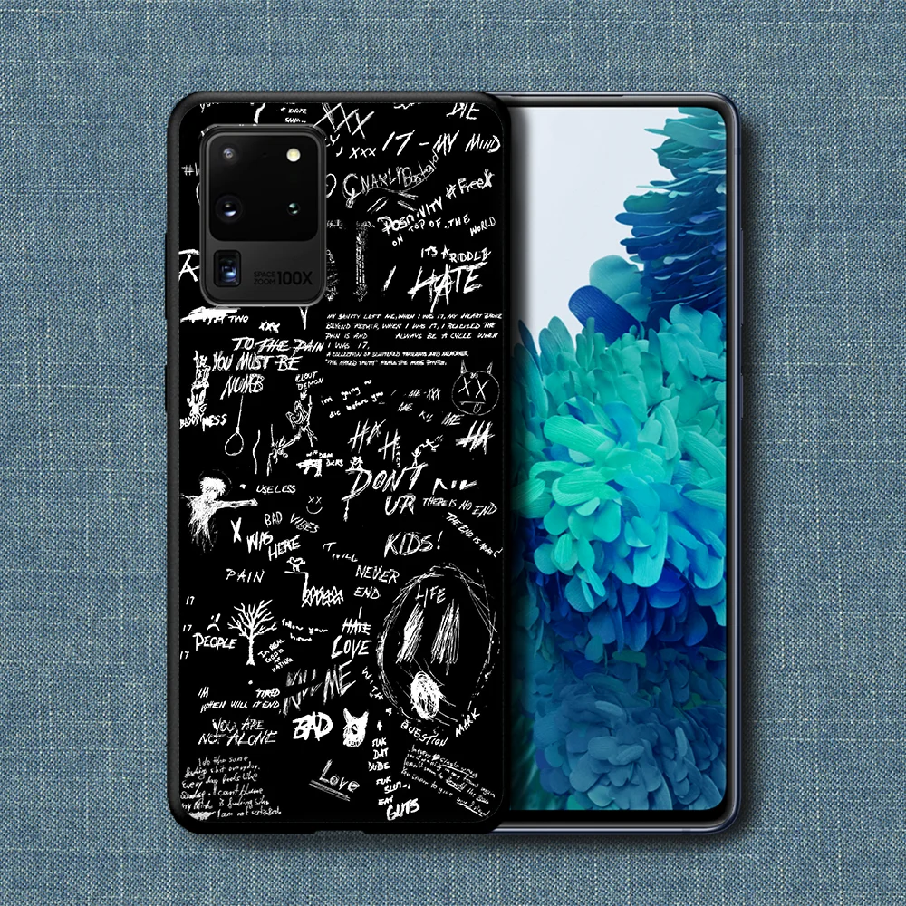 

XXXTENTACION Rapper NUMB Phone Case For Samsung Galaxy Note S 8 9 10 20 Plus E Lite Uitra black Hoesjes Pretty Coque Soft Prime