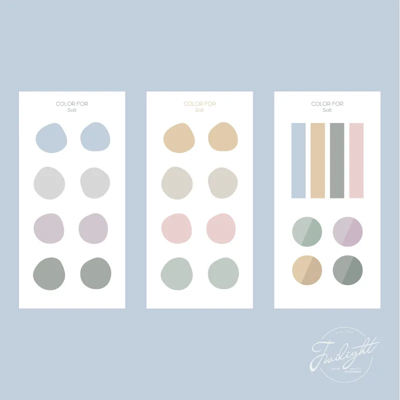 Coloffice Candy Color Small Round Stationery Stickers Irregular Handbook Album Diary DIY Decorative for Students 1Set | Канцтовары для