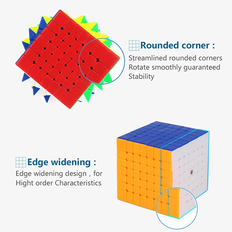 Иксин Хайс 7х7х7 Магнитный Скоростной Кубик Решения Головоломки YX Иксин Хайс 7х7 Дети Взрослые Магические Магниты Кубо Игры Игрушки Подарки Кубо он.