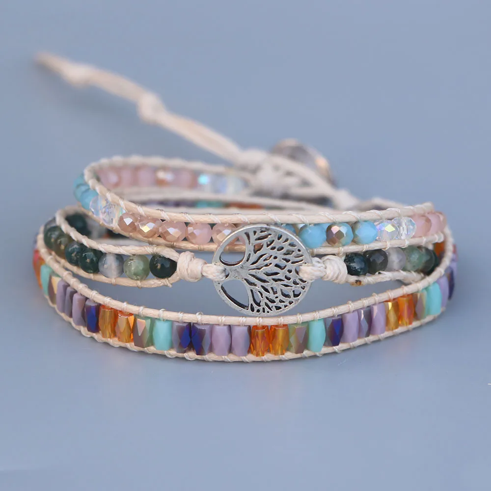 EDOTHALIA ручной работы на вощеном шнуре из обруч Древо жизни браслеты с брелоками