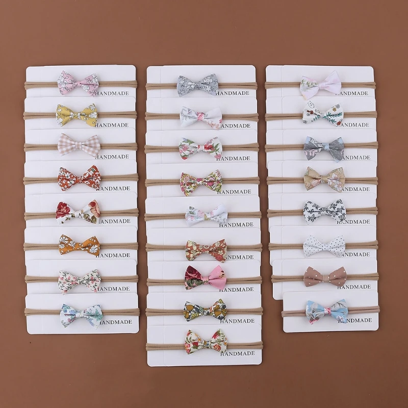 

Princess Bowknot Headband Cute Printing Baby Elastic Hair Band Soft Cotton Headwear for Newborn Infants