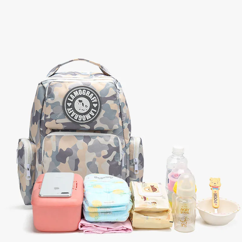 

Camouflage Printed Diaper Bag Fashion Multifunctional Diaper Bag Backpack Large Capacity Handbag Portable Maternity Bags
