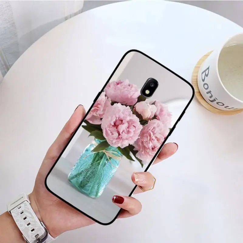 YNDFCNB Purple Peony Flower On the Vase Phone Case For Samsung Galaxy J7 J6 J6PLUS J8 J4 J4Plus J7DUO J7NEO J2 J5 Prime | Мобильные