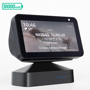 ggmm es5 battery base for amazon echo show 5 smart display with alexa 10000mah power bank dock staion stand accessories for echo free global shipping