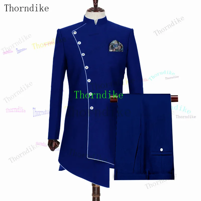 

Thorndike Custom Royal Blue Slim Fit Wedding Costume Suit for Men Groom Suits Tuxedos 2 Pcs Groomsmen Party Suits Wedding Tuxedo