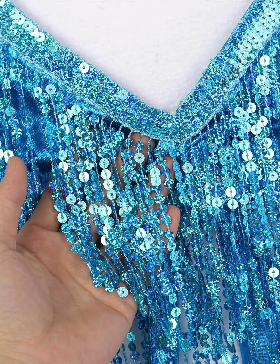 Belly Dance Latin Sequin Halter Top Bra Belt Hip Skirt Set Sexy Party Costume Tassel Carnival Rave Stage Performance Wear |