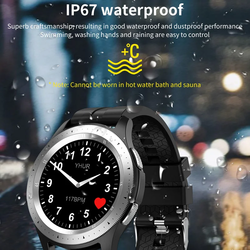 

W68 Business Smart Watch Full Touch Screen Heart Rate Blood Pressure Oxygen Monitor Double UI Menu Multiple Dials Bluetooth Call
