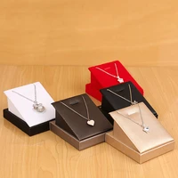 jewelry necklace organizer accessories for jewelry pendant display stand holder packing wedding gift box pu rack velvet stand