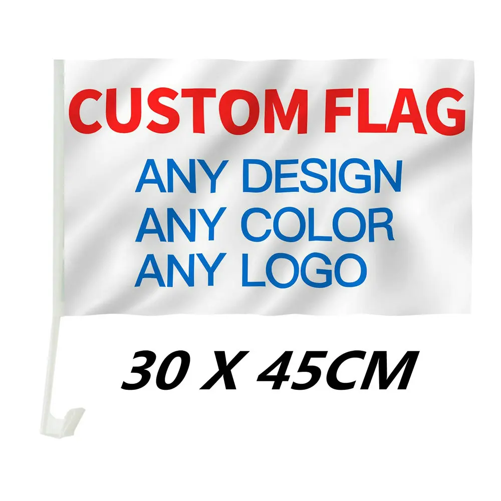 

ZXZ Custom Large Logo Printed Car Flags and Banners 30x45cm Car Window Country Mini Car Flag