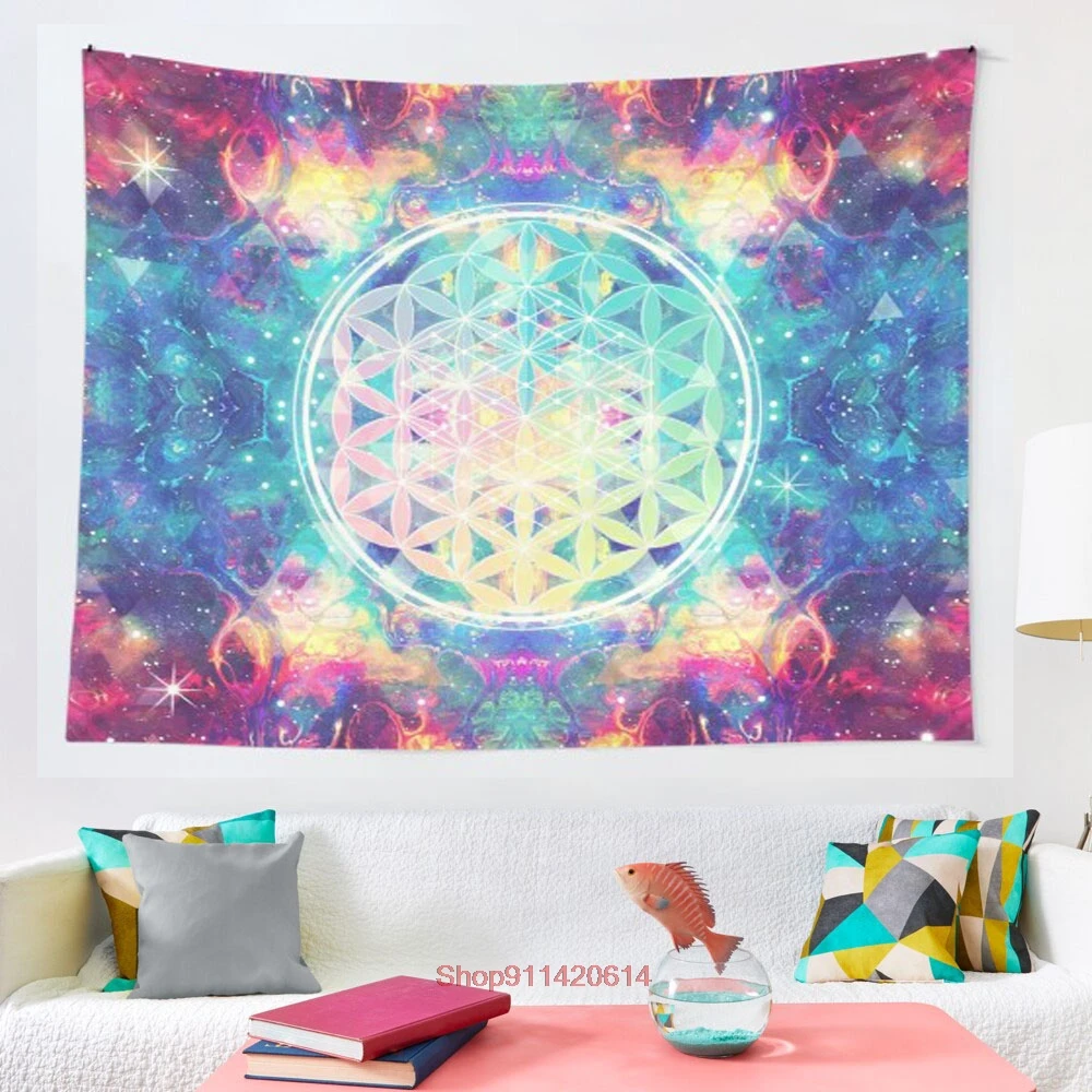 

Flower Of Life 03 tapestry wall decoration witchcraft tapestry Bohemian Hippie home decoration mattress yoga mat