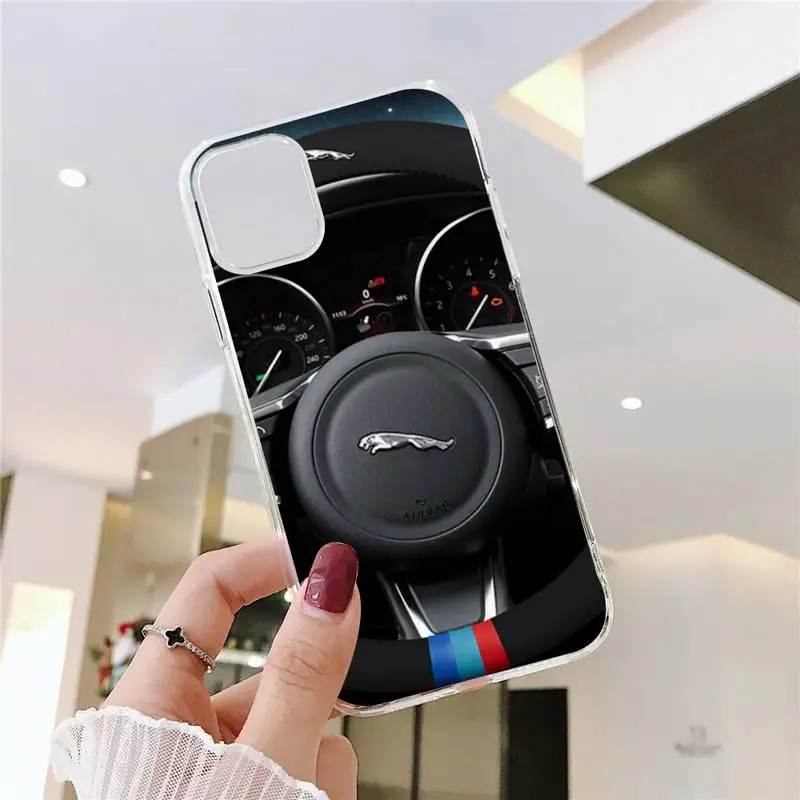 

Cool Jaguar sports car luxury Phone Case Transparent soft For iphone 5 5s 5c se 6 6s 7 8 11 12 plus mini x xs xr pro max