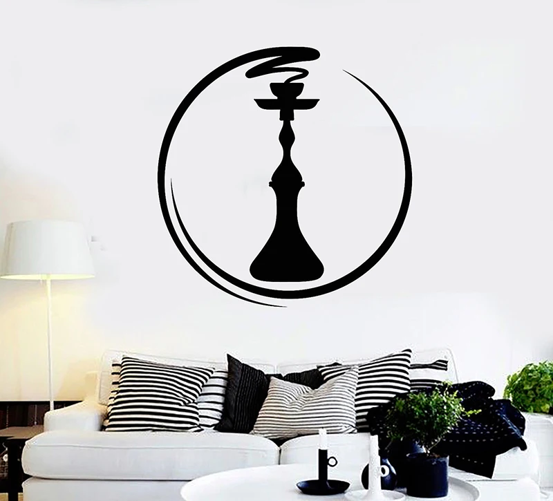 

Zen Vinyl Wall Decal Hookah Bar Lounge Shisha Smoking Stickers Arabic Vinyl Stickers Art Mural Removable Wallpaper L594
